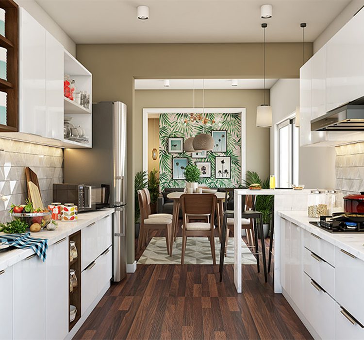 Parallel shape modular kitchen 2 Pl3
