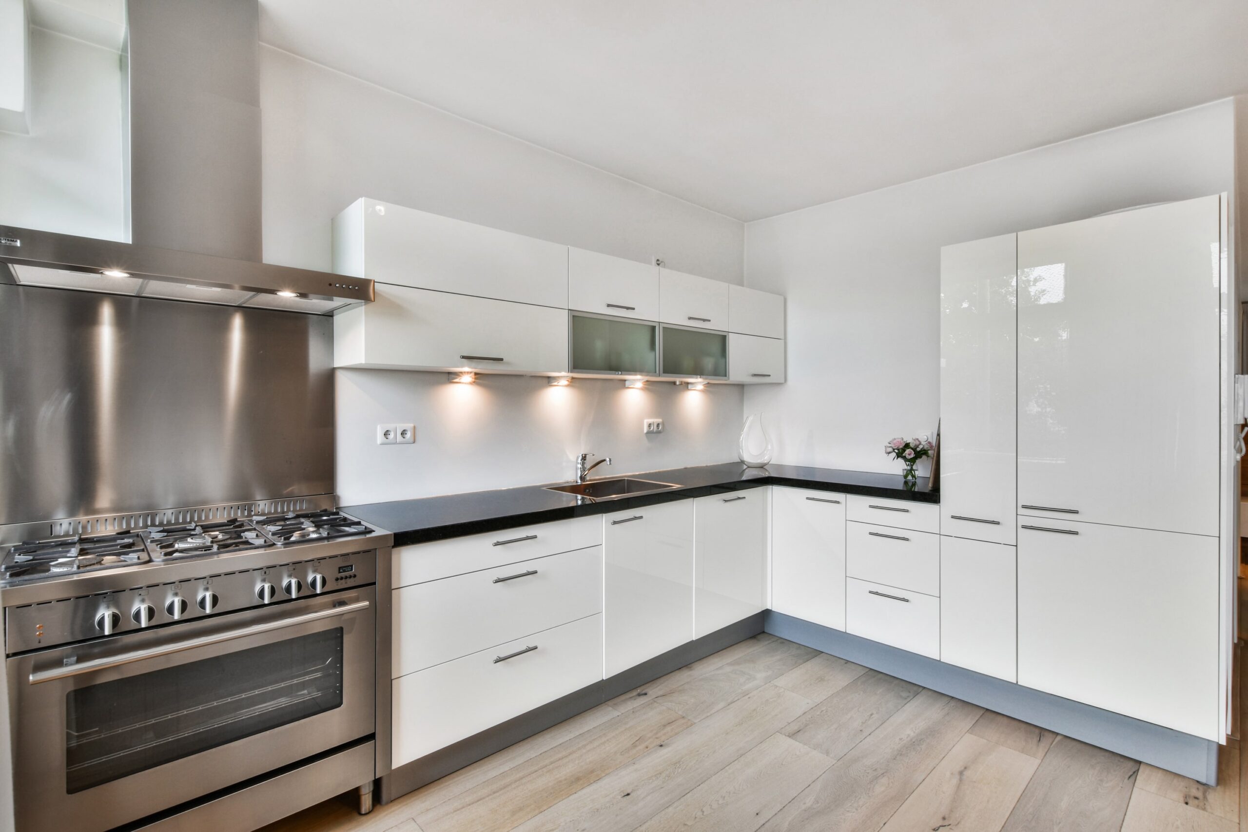 Modern kitchen interior white colors min scaled