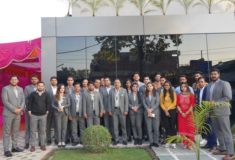 Modular kitchen 4 Alea modular kitchen's entire team is standing in front of alea modular kitchen's panchkula showroom.