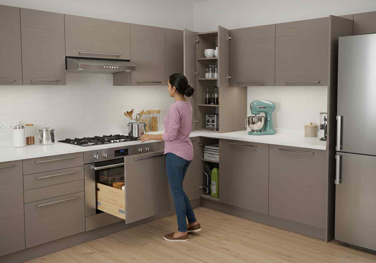 10 genius hacks to maximize space in your modular kitchen 5 Appliance storage innovations