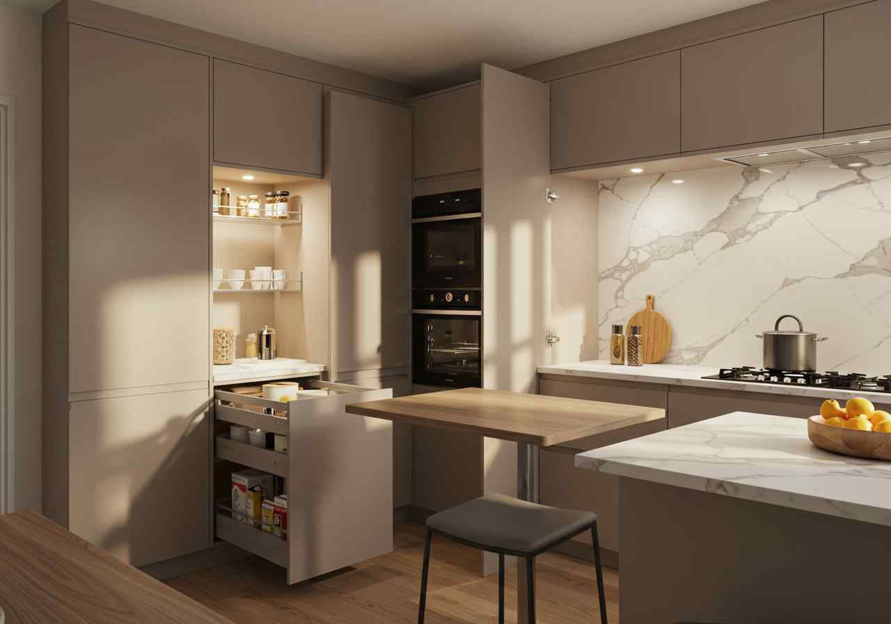10 genius hacks to maximize space in your modular kitchen 2 Multi-functional kitchen furniture