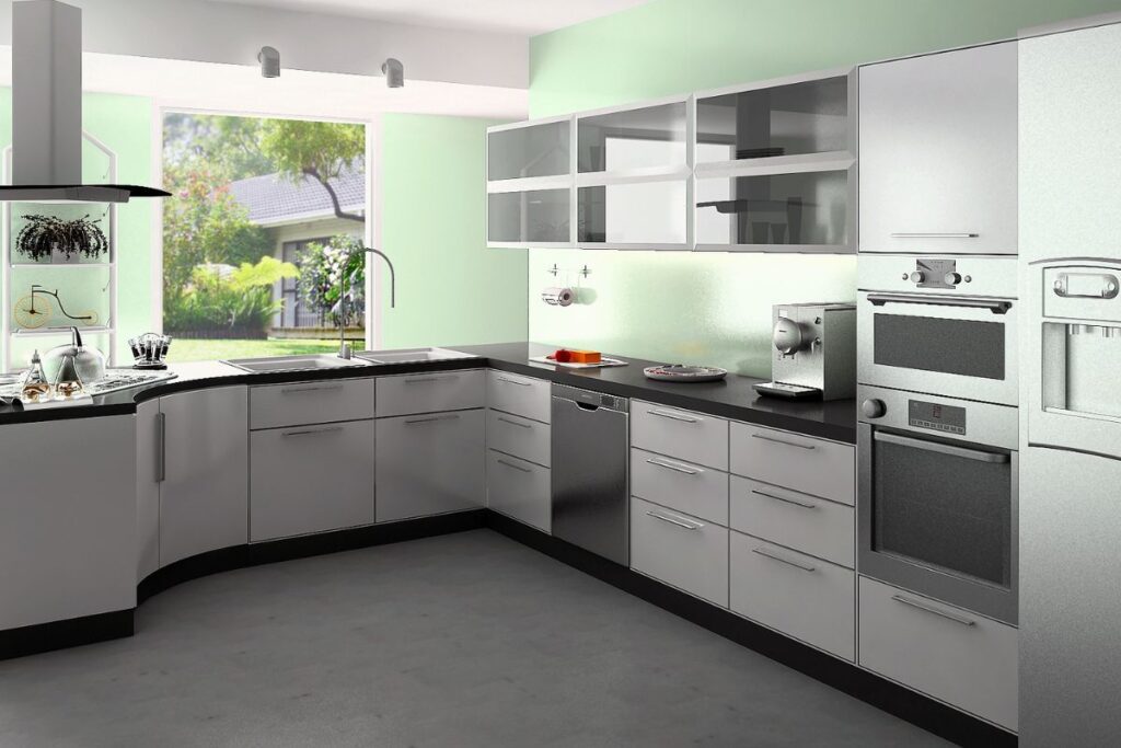 Modern modular kitchen designs 2026: alea’s smart ideas for indian homes 1 L-shaped modern modular kitchen designs with corner cabinets, sleek storage, and modern finishes by alea modular kitchen.